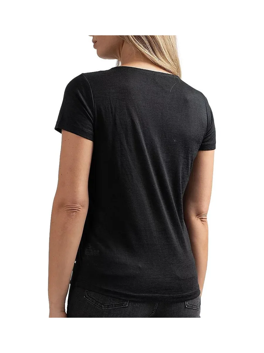 T-shirt Noir Femme Sun Valley PORTAL 3