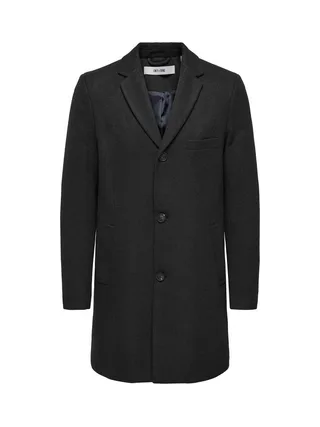 Manteau Noir Homme Only & Sons Maylon 1