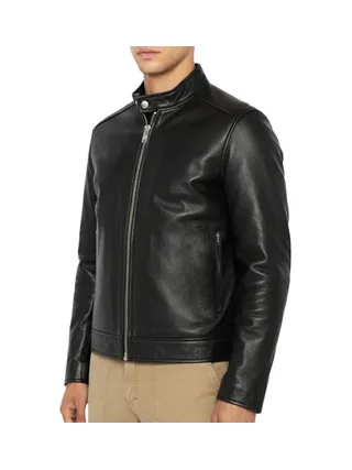 Blouson en Cuir Noir Homme Schott Memphis 1