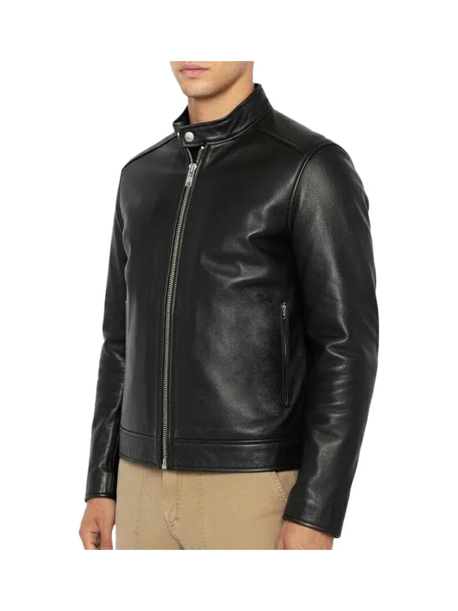 Blouson en Cuir Noir Homme Schott Memphis 2