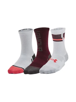 x3 Paires de Chaussettes Blanc/Gris/Rouge Under Armour 1379521 1