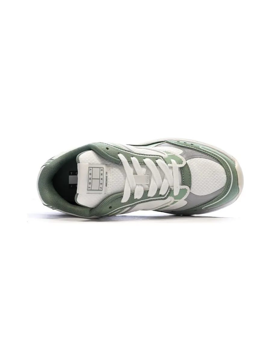 Baskets Blanc/Vert Femme Tommy Hilfiger Archive 25 5