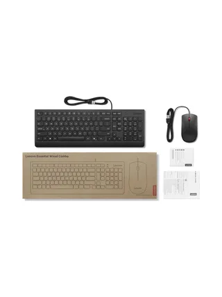 Lenovo Essential Wired Combo Black US Euro keyboard 4