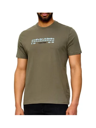T-Shirt Kaki Homme Calvin Klein Jeans LV04RG800G 1