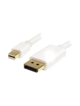 2m White Mini DP to DP 1.2 Cable 1