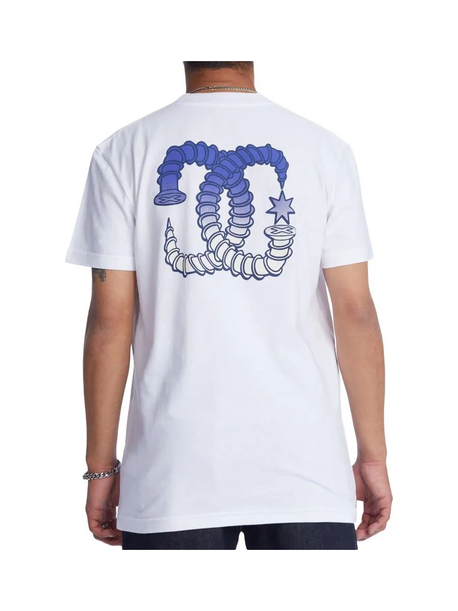 T-Shirt Blanc Homme Dc shoes Star Screwed 3