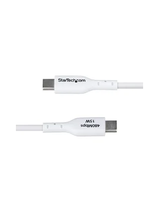 1m White USB-A to USB-C Charging Cable 5
