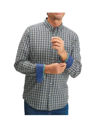 Chemise Blanche/Verte Homme TBS Sylasch 1