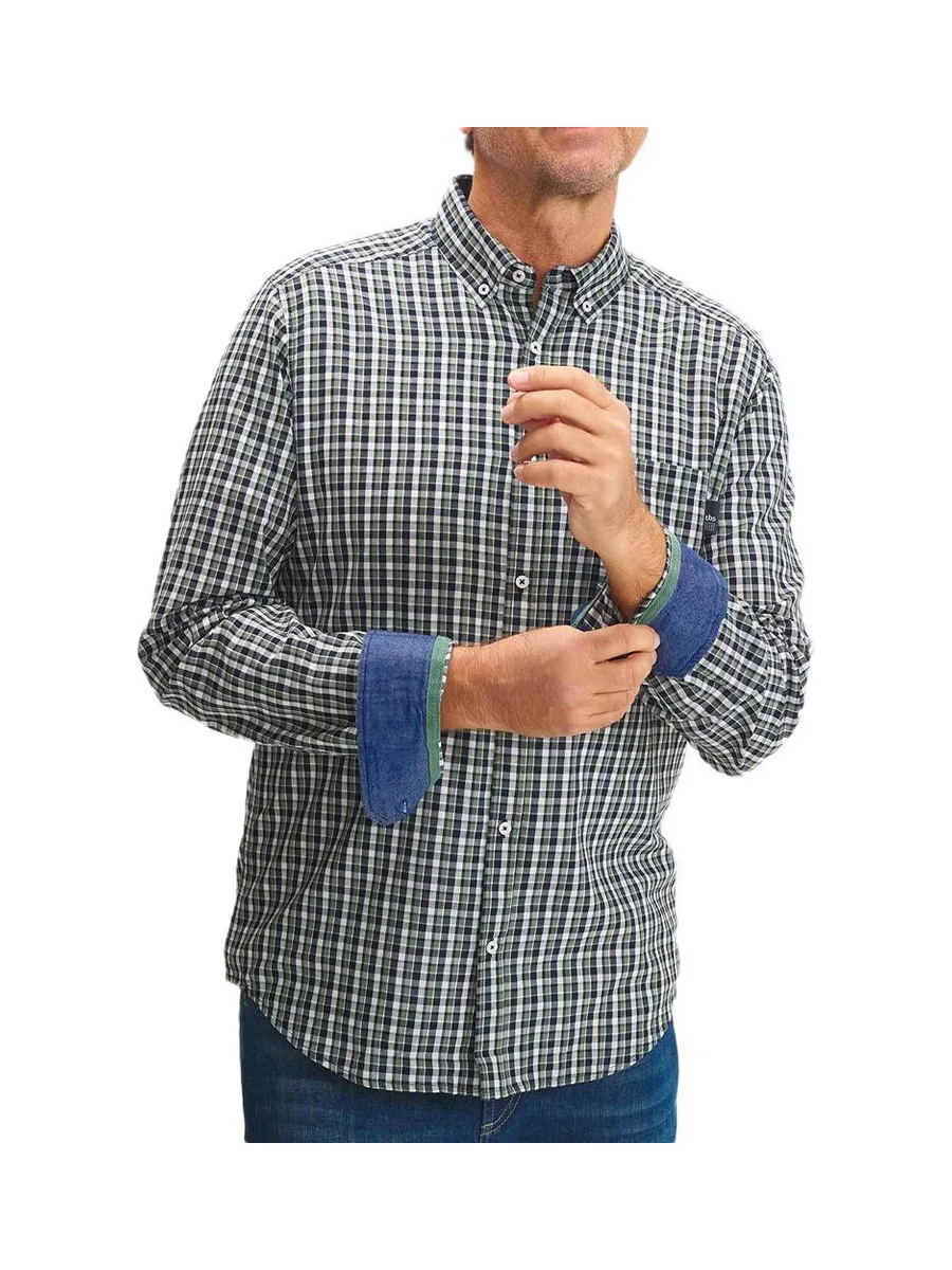 Chemise Blanche/Verte Homme TBS Sylasch 1