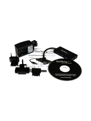 Portable USB 3.0 Hub w/Gigabit Ethernet 6