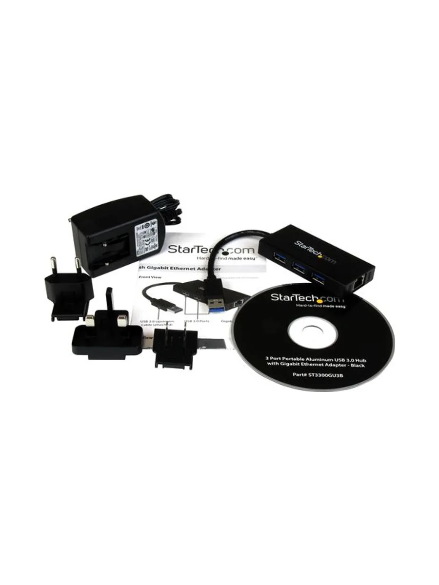 Portable USB 3.0 Hub w/Gigabit Ethernet 6