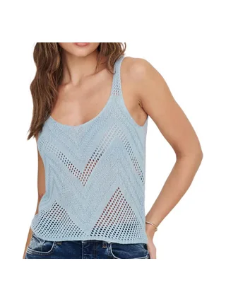 Top Crochet Bleu Femme Jdy 15226348 1