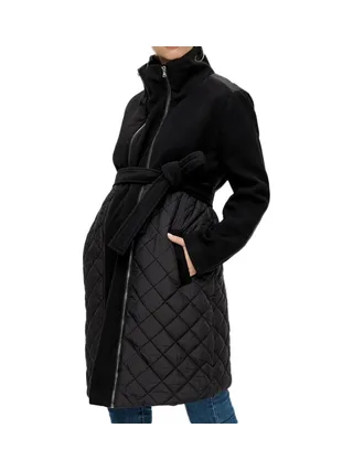 Manteau Noir Femme Mamalicious Mix Jacket 1