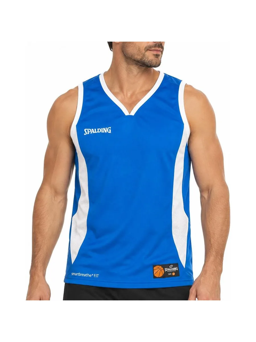 Débardeur Bleu/Blanc Homme Spalding Tank 3