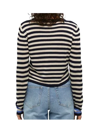 Pull Beige/Noir Femme Object Cropped 2