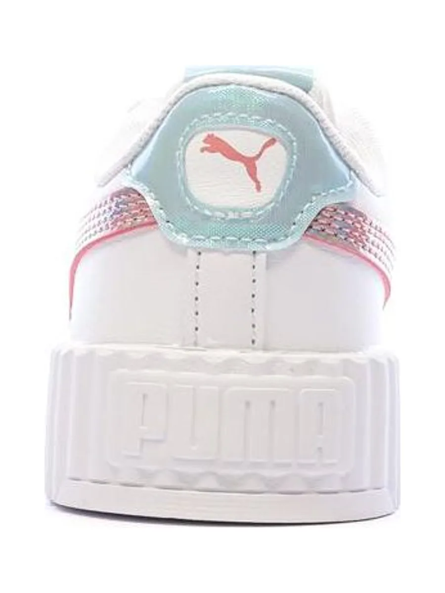 Baskets Blanches/Rose/Bleu Fille Puma Carina 3.0 4