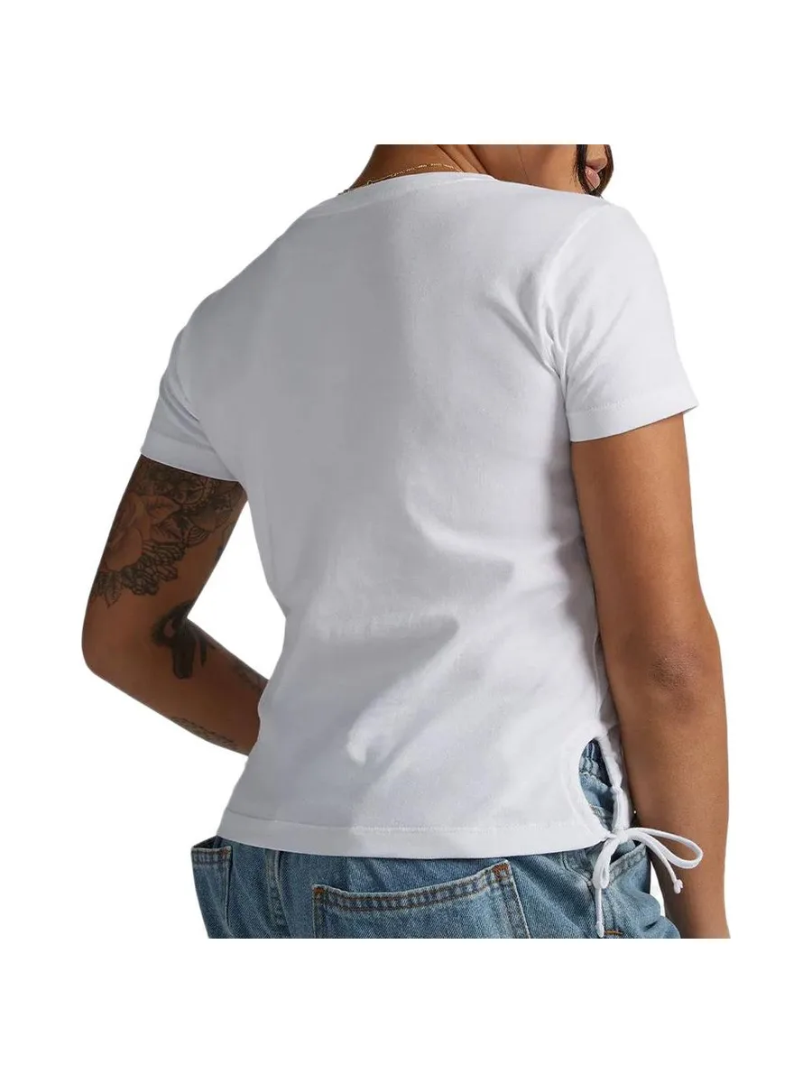 T-Shirt Blanc Femme Converse Wordmark 3