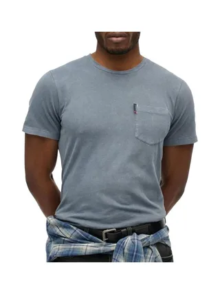T-Shirt Bleu/Gris Homme Superdry Classic Essential 1