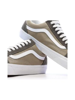 Baskets Marron/Beige Homme Vans Old Skool Canvas Block B 7
