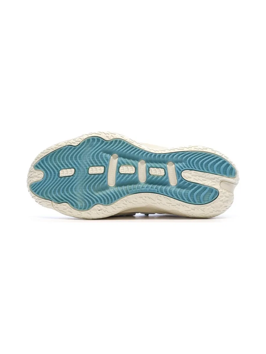 Chaussures de basketball Blanches/Jaune/Bleu Homme Adidas Dame 8 5