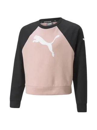 Sweat Rose/Noir Fille Puma Mdrn Spt 1