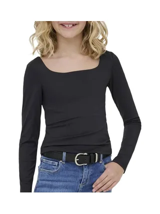T-Shirt Manches Longues Noir Fille Kids ONLY Kogea 1