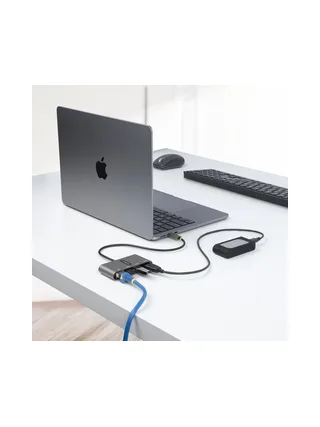 3-Port USB-C Hub with Ethernet Portable 7