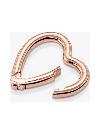 Pandora - Connecteur Cœur en plaqué or rose 14 carats 2