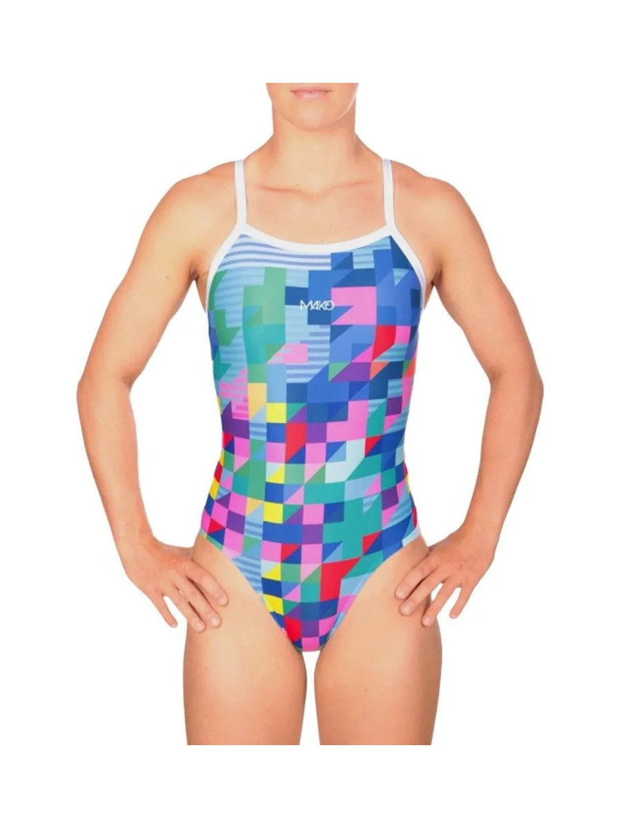 Maillot de bain Bleu/Blanc Femme Mako Nereid Pixel 2