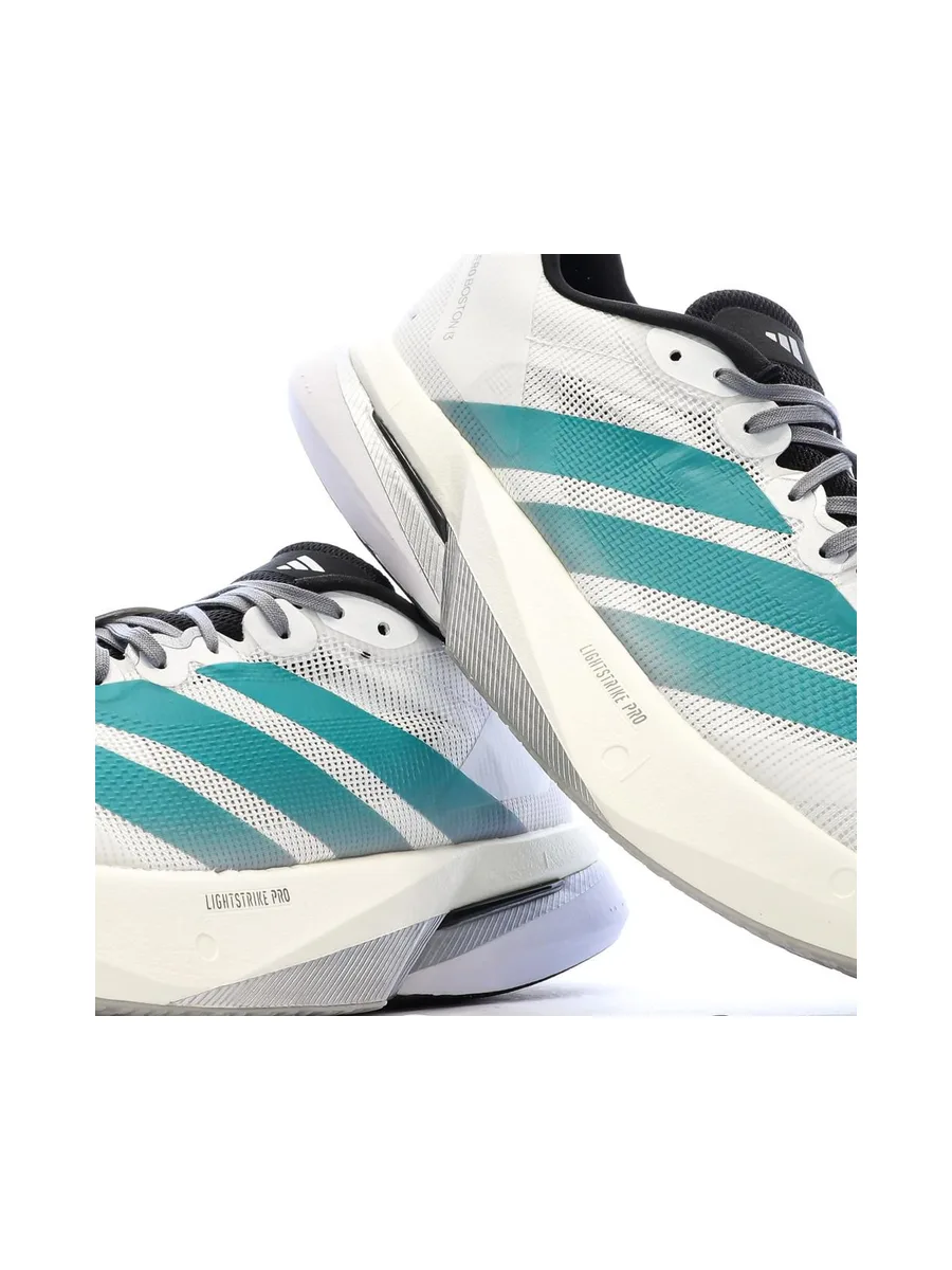 Baskets Blanches/Turquoises Adidas Adizero Boston 13 8