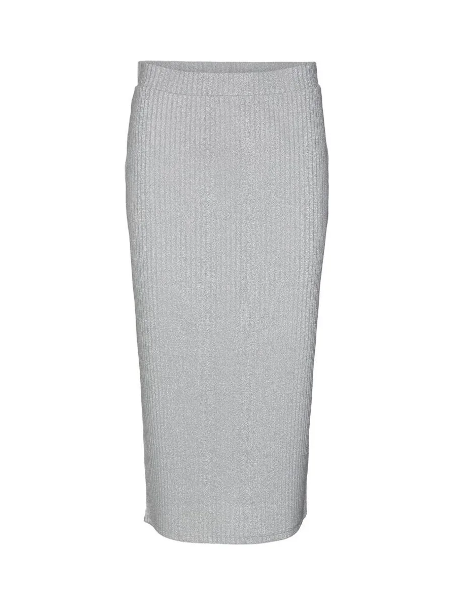 Jupe Gris Clair Femme Vero Moda Cora Calf 2