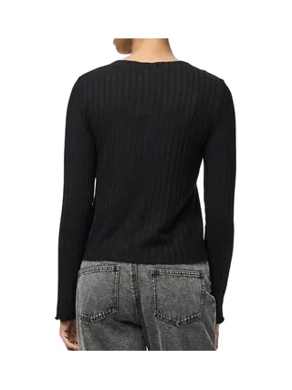 T-Shirt Manches Longues Noir Femme Pieces 17154805 2
