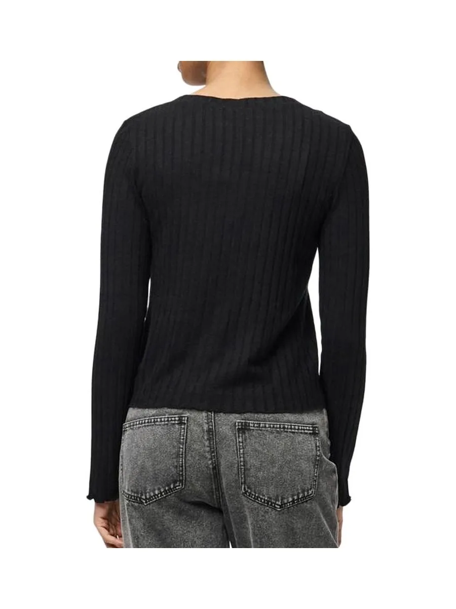 T-Shirt Manches Longues Noir Femme Pieces 17154805 3