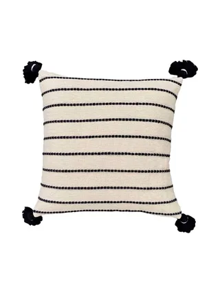 Coussin déhoussable uni en Coton Ecru TODAY 45x45 cm 1