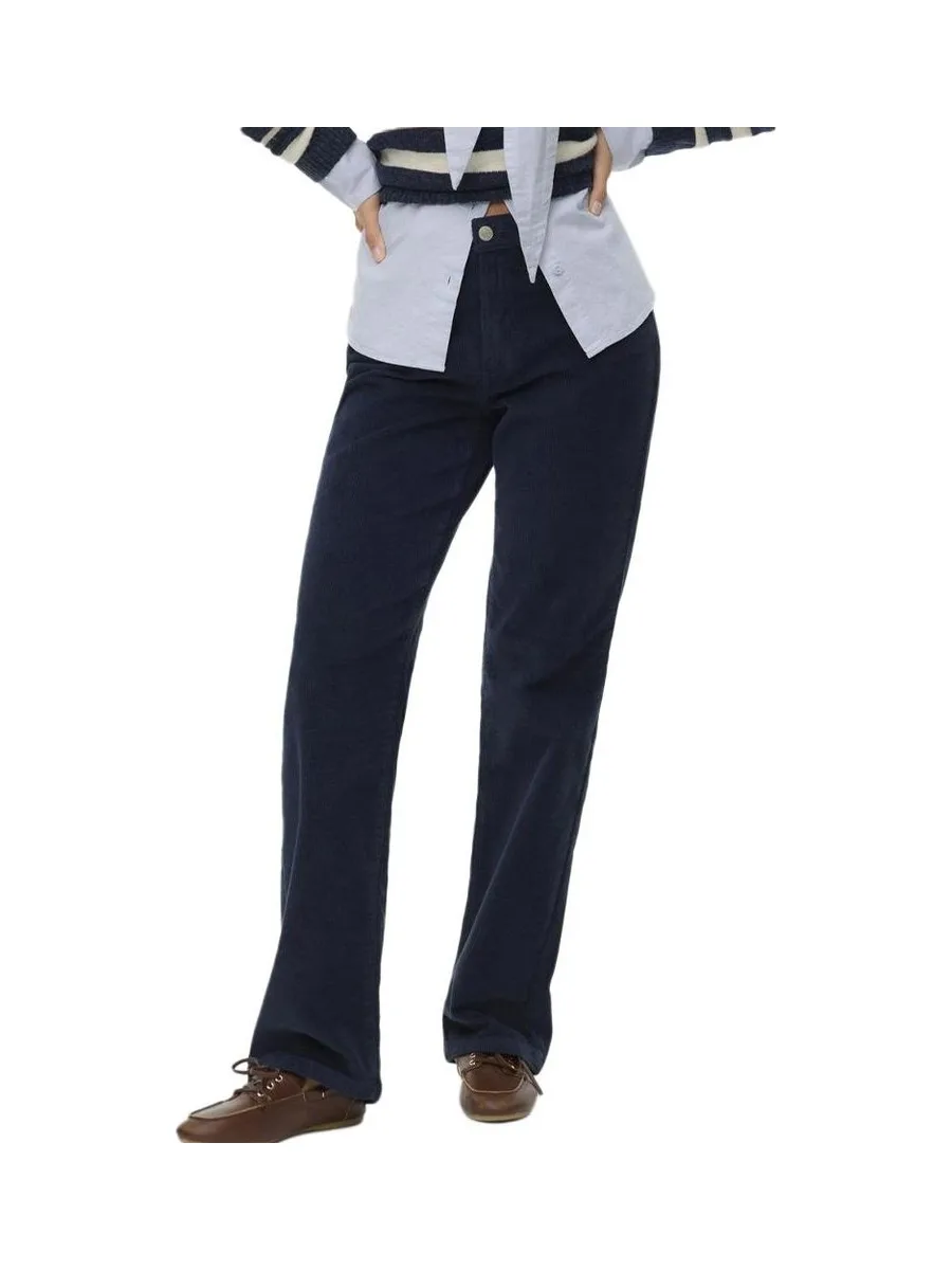 Pantalon en Velours Marine Femme Vero Moda Lisa 2