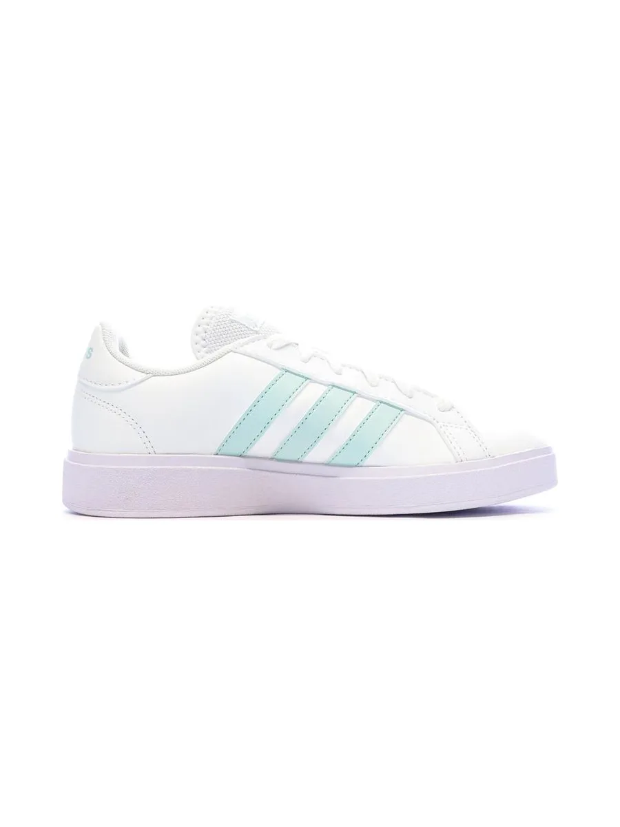 Baskets Blanches/Turquoises Femme Adidas Grand Court Base 2.0 3