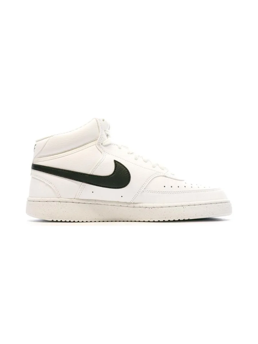 Baskets Blanche/Noir Homme Nike Court Vision Mid 3
