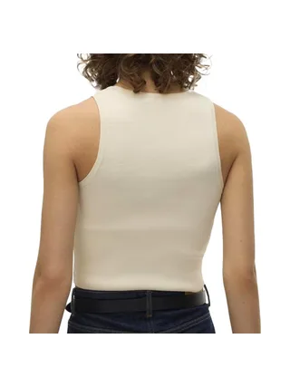 Crop Top Beige Femme Vero Moda Ginny 2