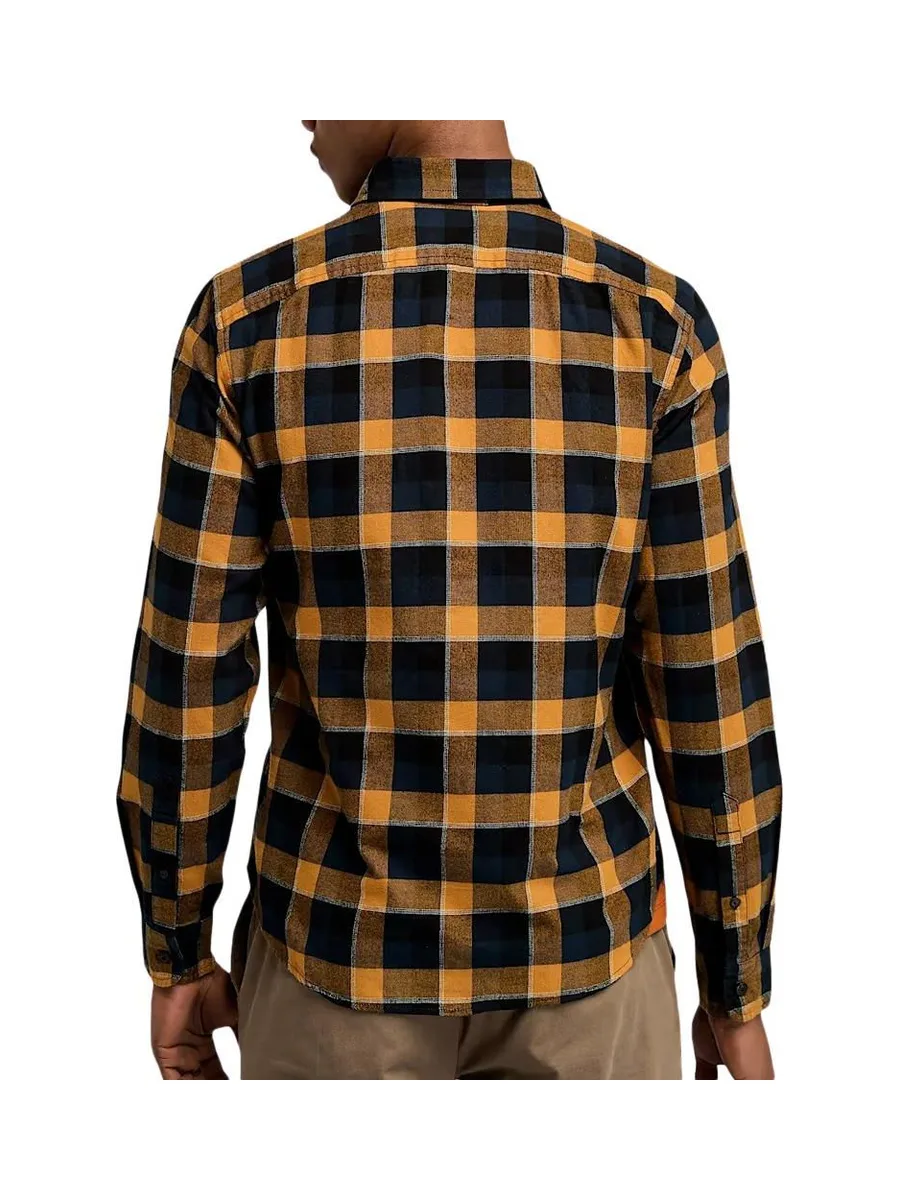 Chemise à Carreaux Marine/Camel Homme Timberland Solucell Buffalo 3