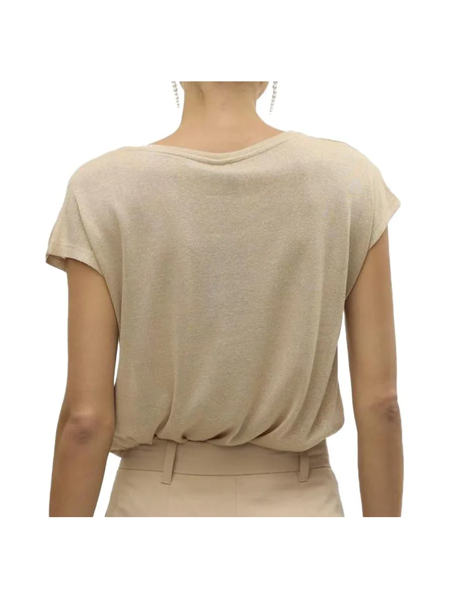 T-Shirt Beige Femme Vero Moda Sarah 3