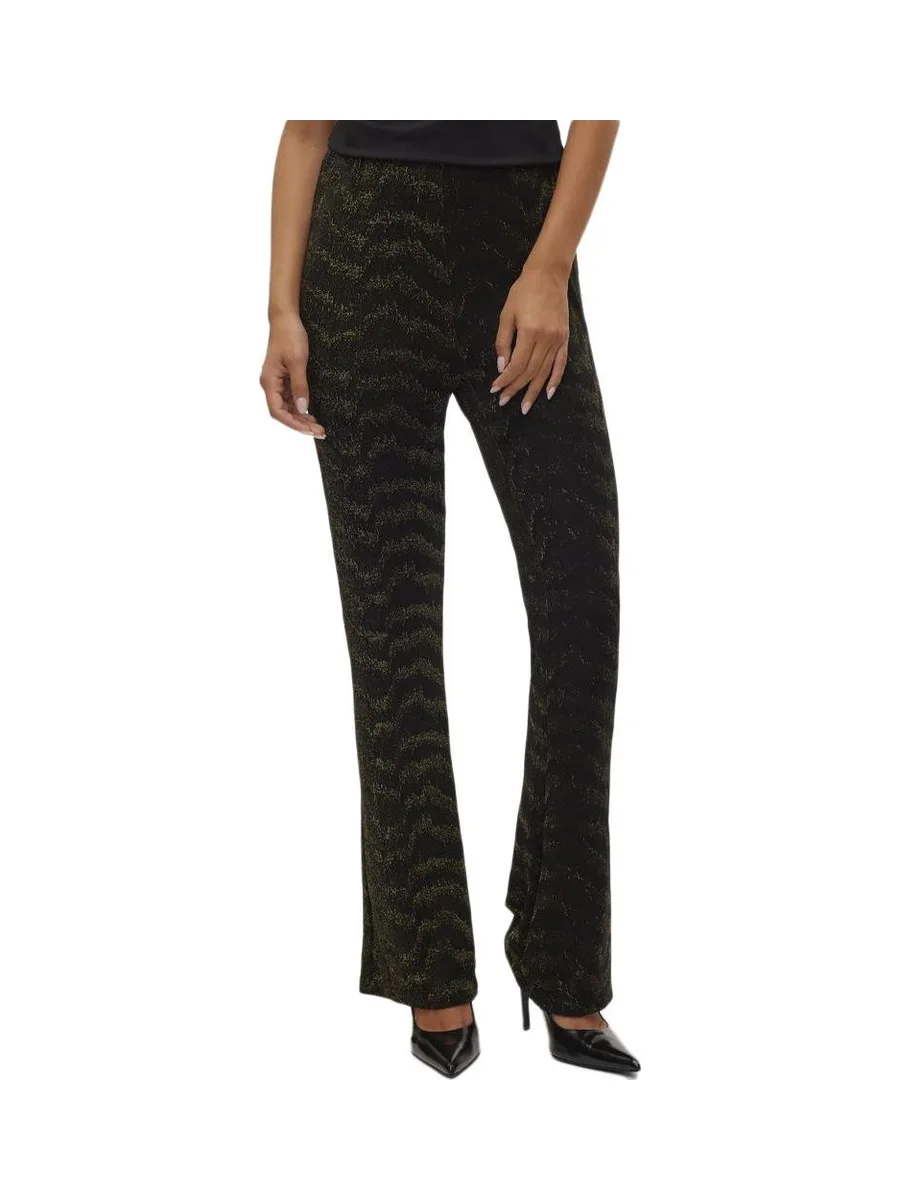 Pantalon Noir/Doré Femme Vero Moda Lucy Hw Glitter 1