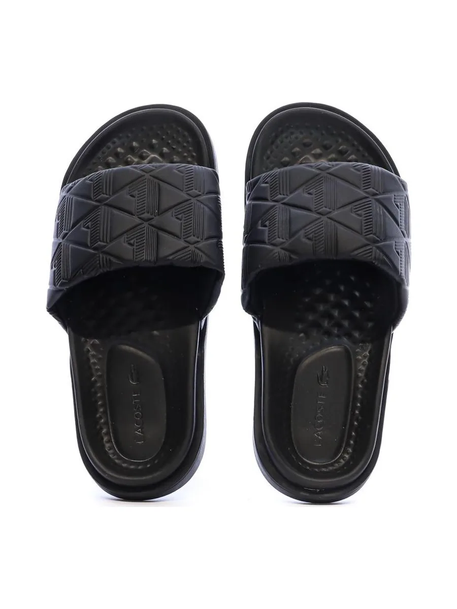 Claquettes Noir Homme Lacoste Serve Slide Dual 1251 4