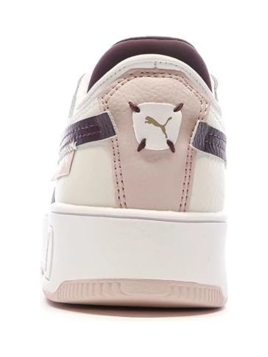 Chaussures Beige/Bordeaux Femme Puma Carina Street VTG 4
