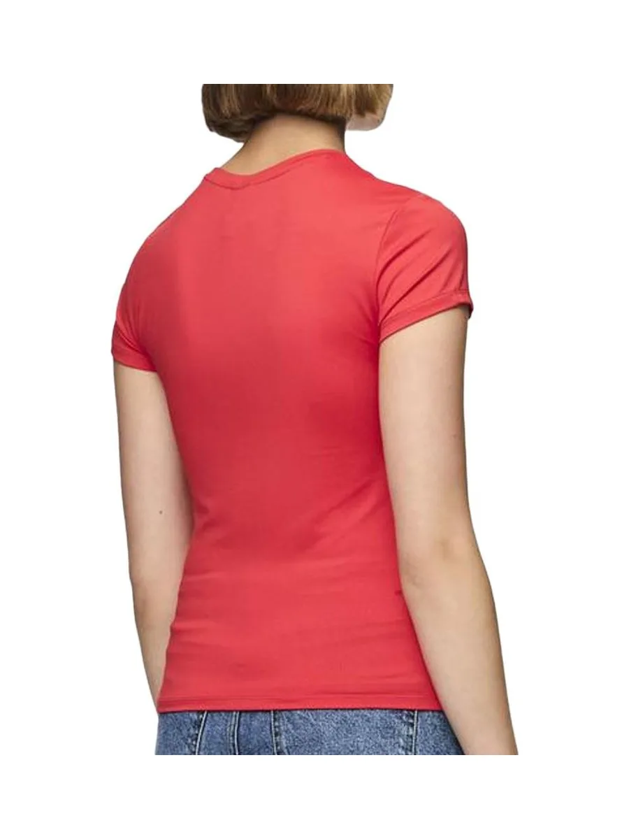 T-Shirt Rouge Femme Pieces Fylla 3