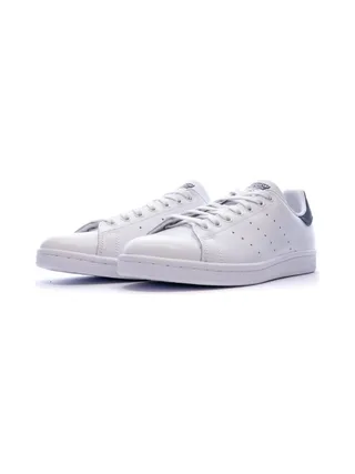 Baskets Stan Smith Blanches/Marines Homme Adidas M20325 6