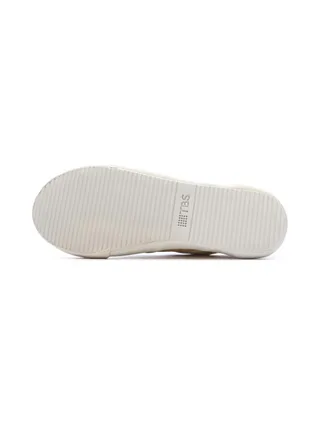 Chaussures en Toile Beige/Blanche Femme TBS OPIACE 5