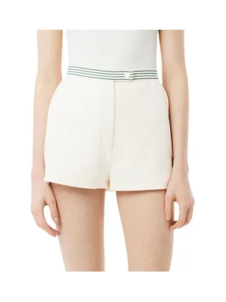 Short Blanc Femme Lacoste Runway Wool 1