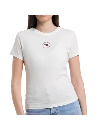 T-Shirt Blanc Femme Tommy Hilfiger Slim 1