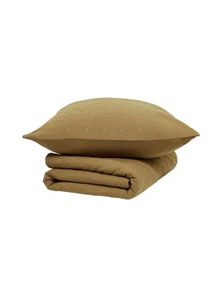 Couvre lit Ocre + 2 Taies D'oreiller Today 260x240cm 2