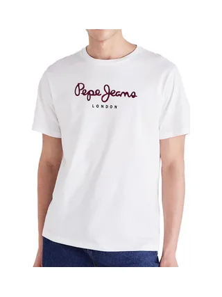 T-shirt Blanc/Bordeaux Homme Pepe jeans Eggo AQW 1